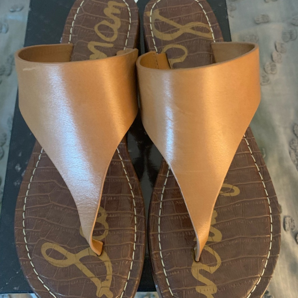 Sam Edelman Camel Leather Sandals